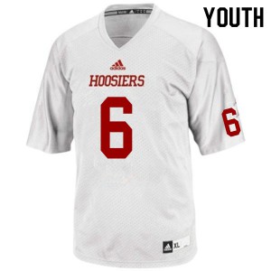 Youth Indiana Hoosiers Sampson James #6 Stitch White Jerseys 954343-840