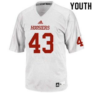 Youth Indiana Hoosiers Samuel Slusher #43 White Official Jersey 774904-654