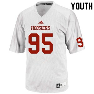 Youth Indiana Hoosiers Sean Wracher #95 Player White Jersey 578901-599