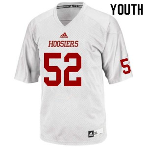 Youth Indiana Hoosiers Shamar Jones #52 White Official Jerseys 753557-336