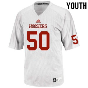 Youth Indiana Hoosiers Sio Nofoagatoto'a #50 NCAA White Jersey 915688-927