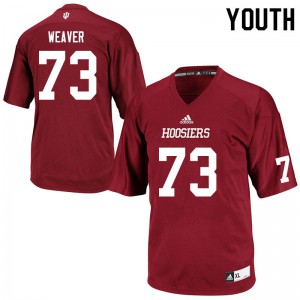 Youth Indiana Hoosiers Tim Weaver #73 Crimson Player Jersey 113184-718