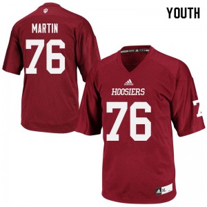 Youth Indiana Hoosiers Wes Martin #76 Crimson Player Jersey 628247-760